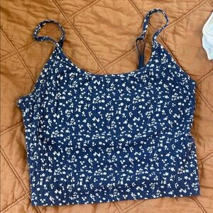 Old Navy Navy Blue Floral Camisole